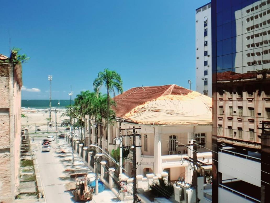 Apartamento Vento E Mar - 2 Quartos Com Sacada Na Quadra Da Praia Do Gonzaga ซันโตส ภายนอก รูปภาพ