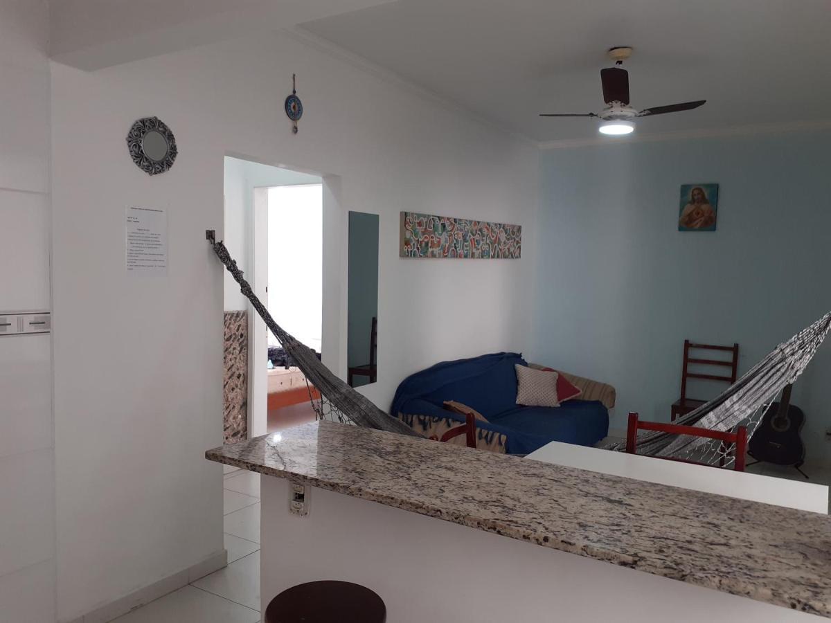 Apartamento Vento E Mar - 2 Quartos Com Sacada Na Quadra Da Praia Do Gonzaga ซันโตส ภายนอก รูปภาพ